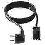 BACHMANN Gerätezuleitung Schutzkontakt/Gerätekupplung GST18-3, schwarz, 1,5 m