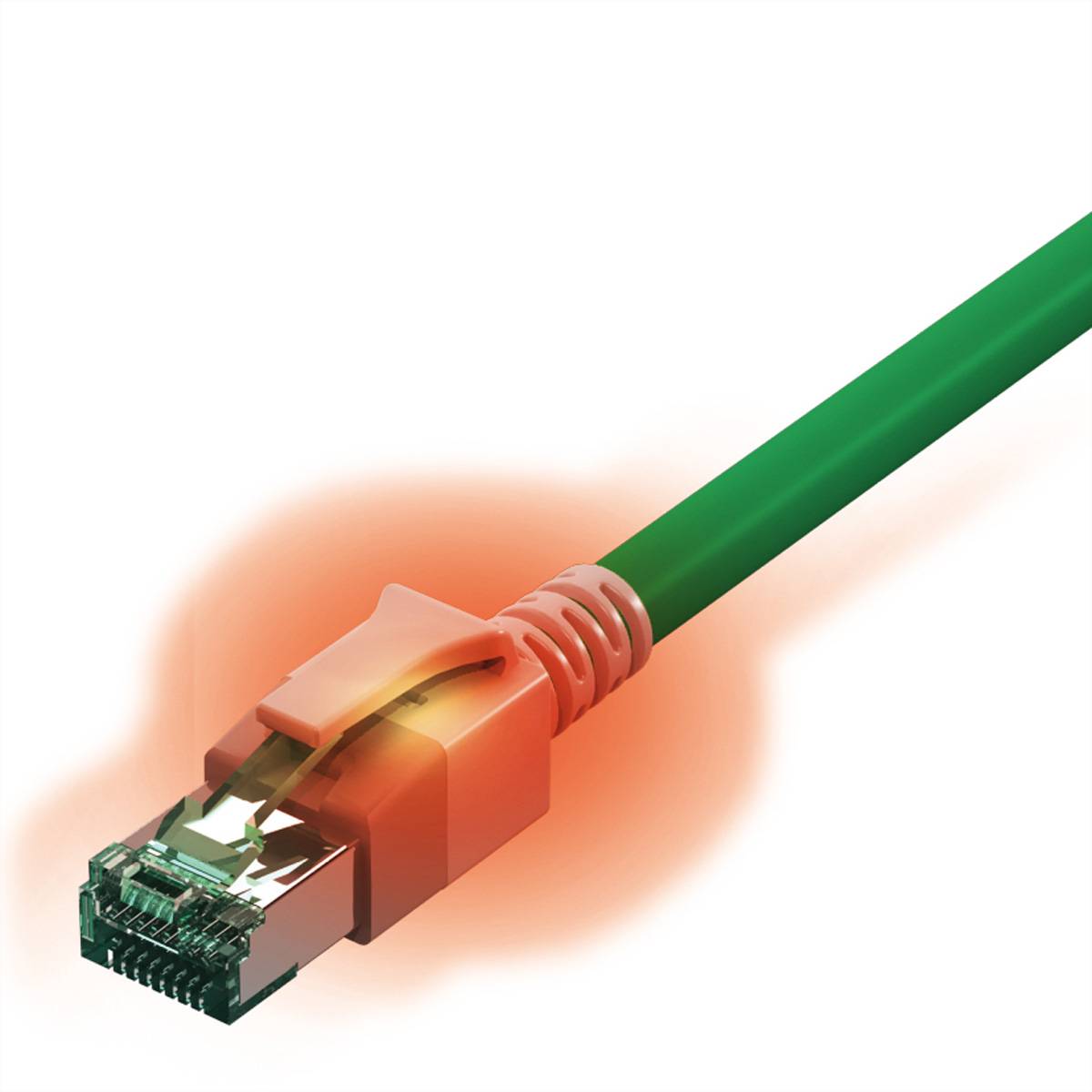 saCon S/FTP Patchkabel Kat.6A (Class EA), LSOH, grün, 1 m