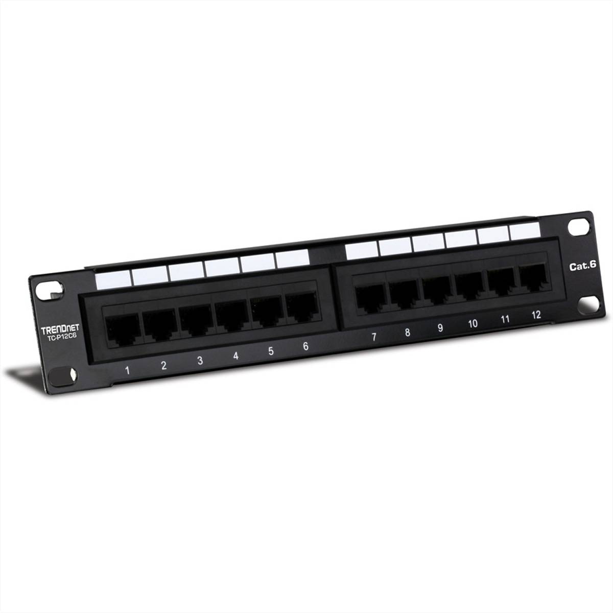 TRENDnet TC-P12C6 Patch Panel, 12-Port Cat. 6 Unshielded