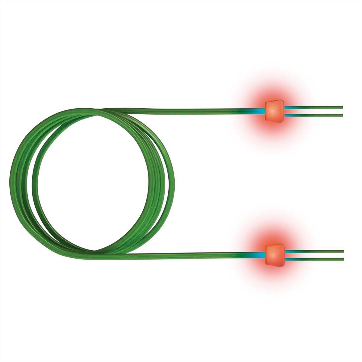 saCon LWL-LED-Patchkabel duplex 50/125µm OM3, LC/LC, türkis, 1 m