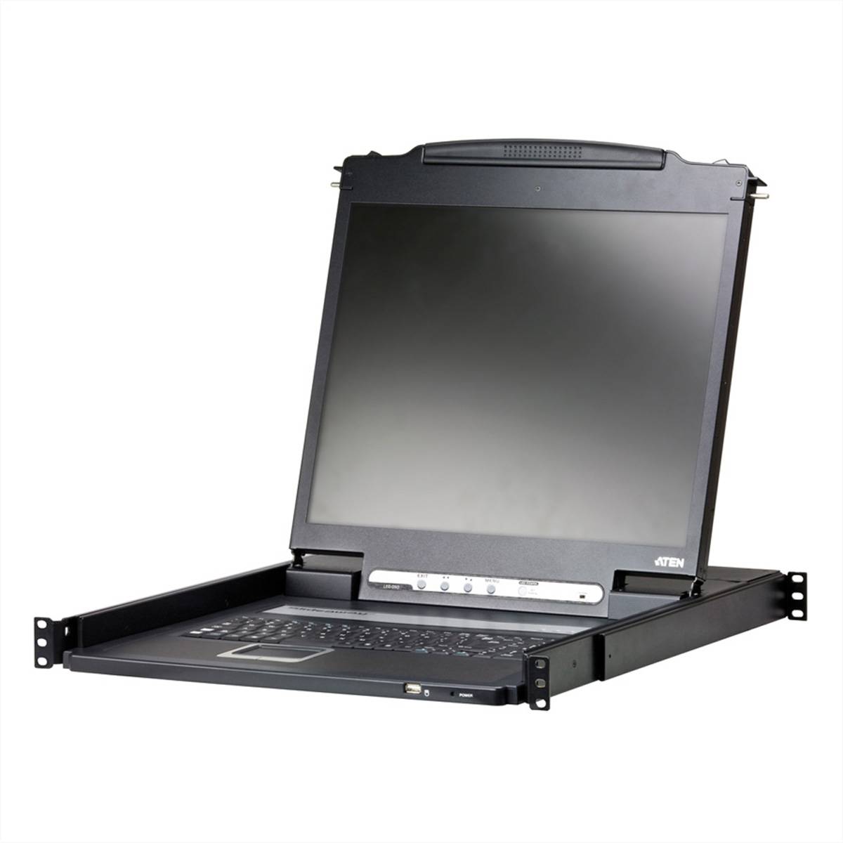 ATEN CL3000N KVM-Konsole, 48cm LCD, VGA, PS/2-USB, USB Port, LED HG-Bel., US-Layout
