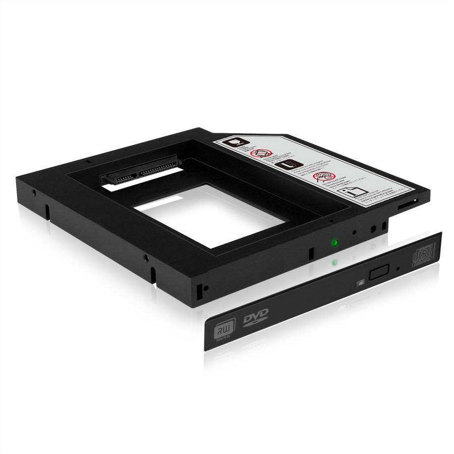 Raidsonic IB-AC640 Adapter für 2,5" SSD in Slim CD/DVD Laufwerksschacht