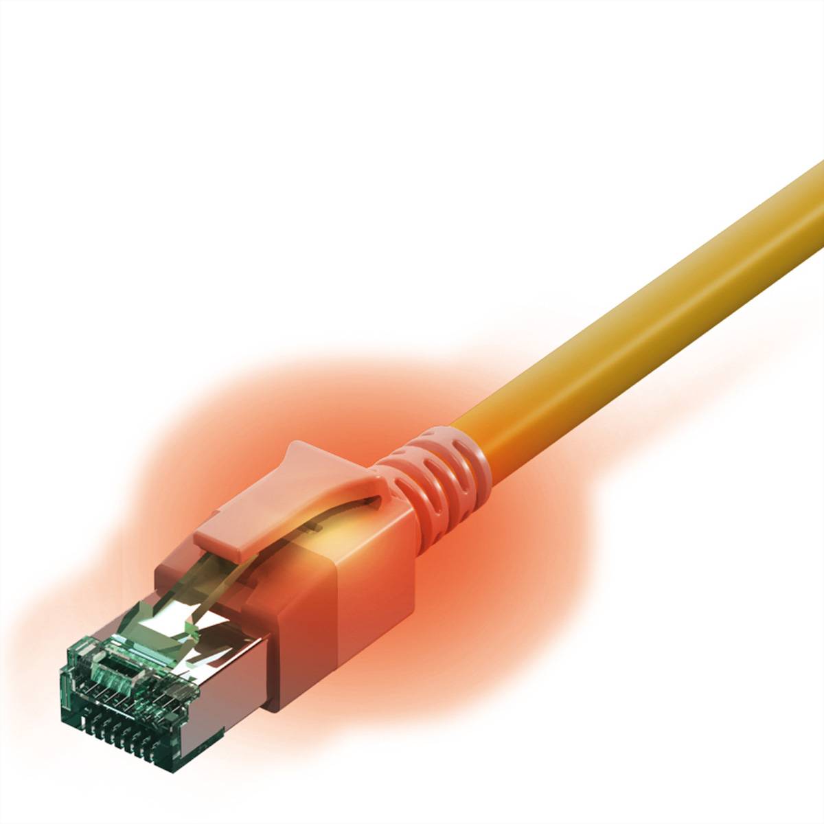 EASYLAN - EASY CS1OY0050 - DualBoot LED Patchkabel Cat.6a S/FTP gelb 5 m - Kabel - Netzwerk