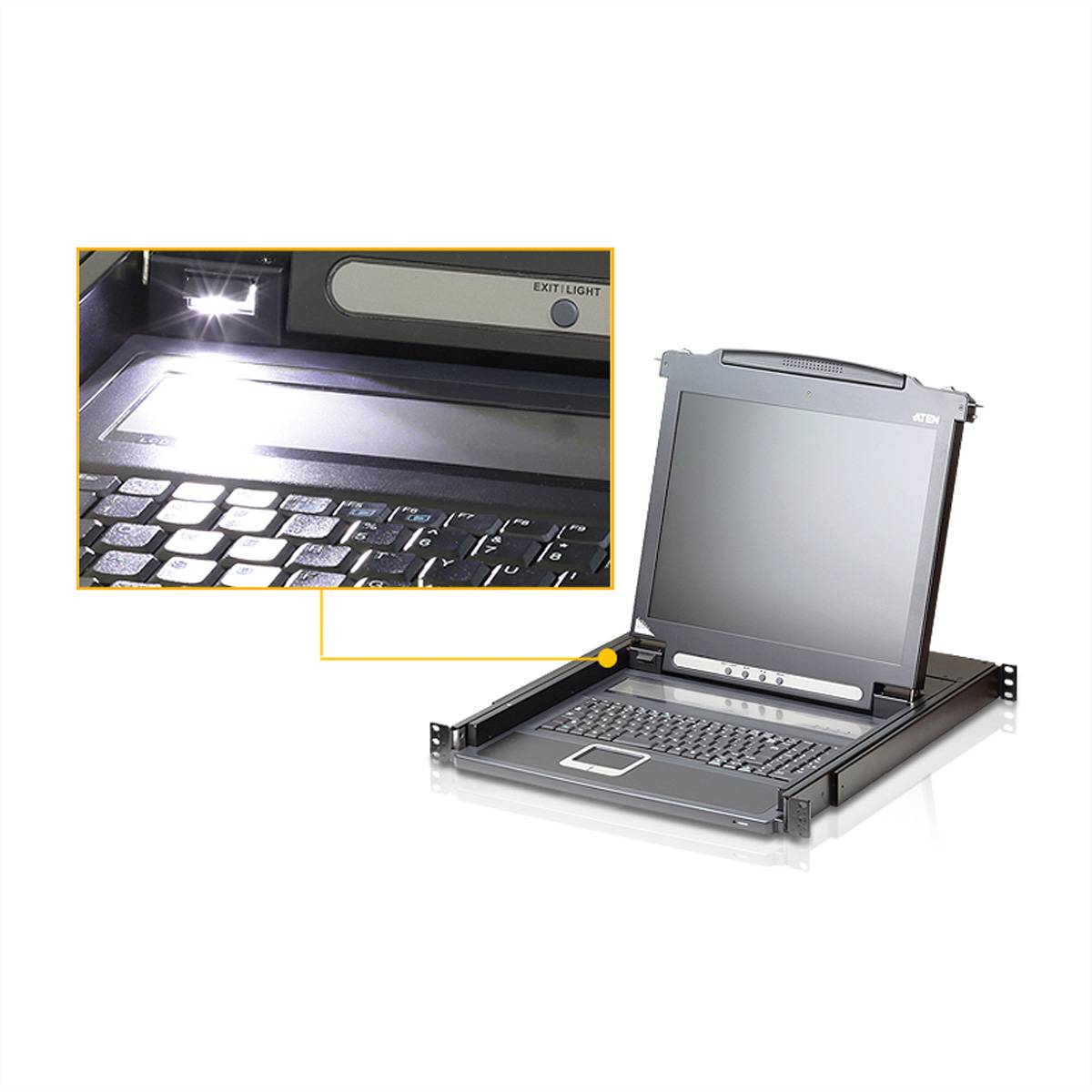 ATEN CL1000N KVM-Konsole, 19" LCD, VGA, PS/2, CH-Layout