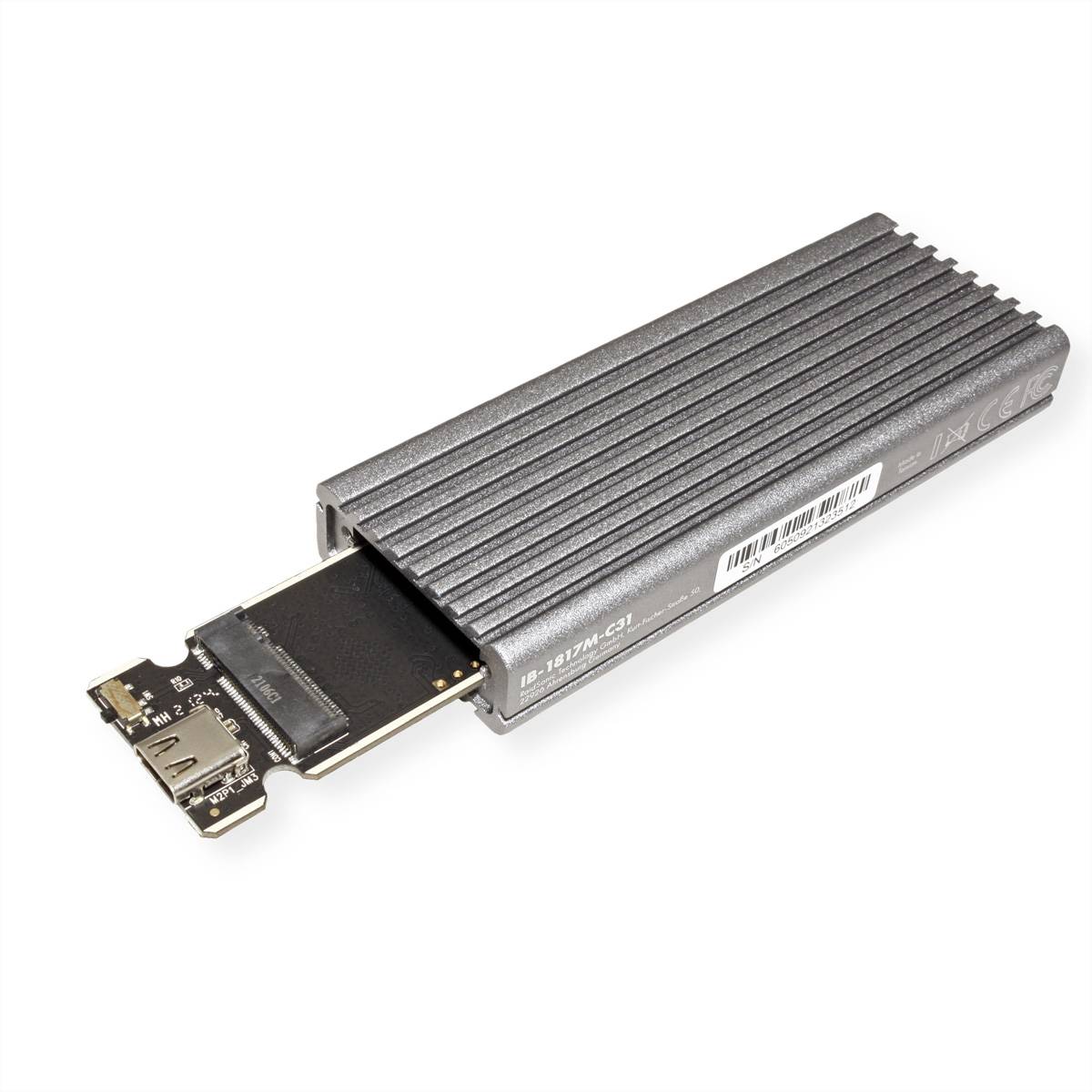 RaidSonic IB-1817M-C31 USB C Gehäuse für M.2 NVMe SSD