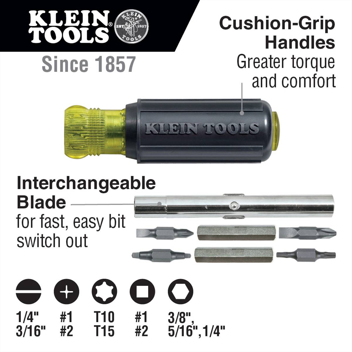 KLEIN TOOLS 32500 Schrauben- & Mutterndreher 11-in-1