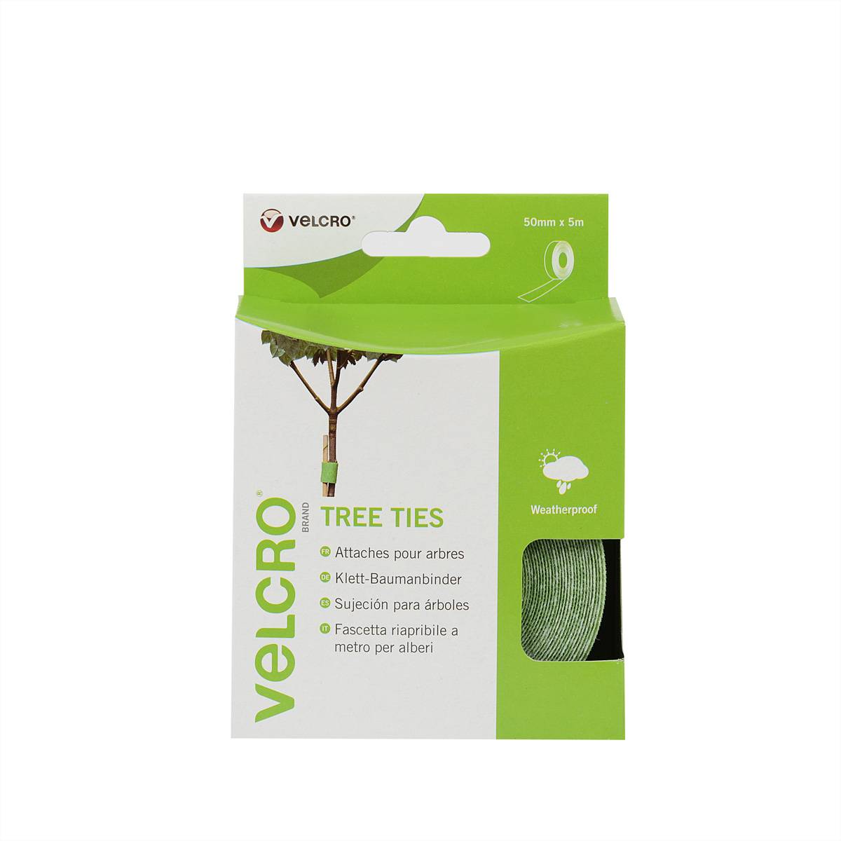 VELCRO® ONE-WRAP® Klettband Baumanbinder, ONE-WRAP® Band 50mm x 5m Grün