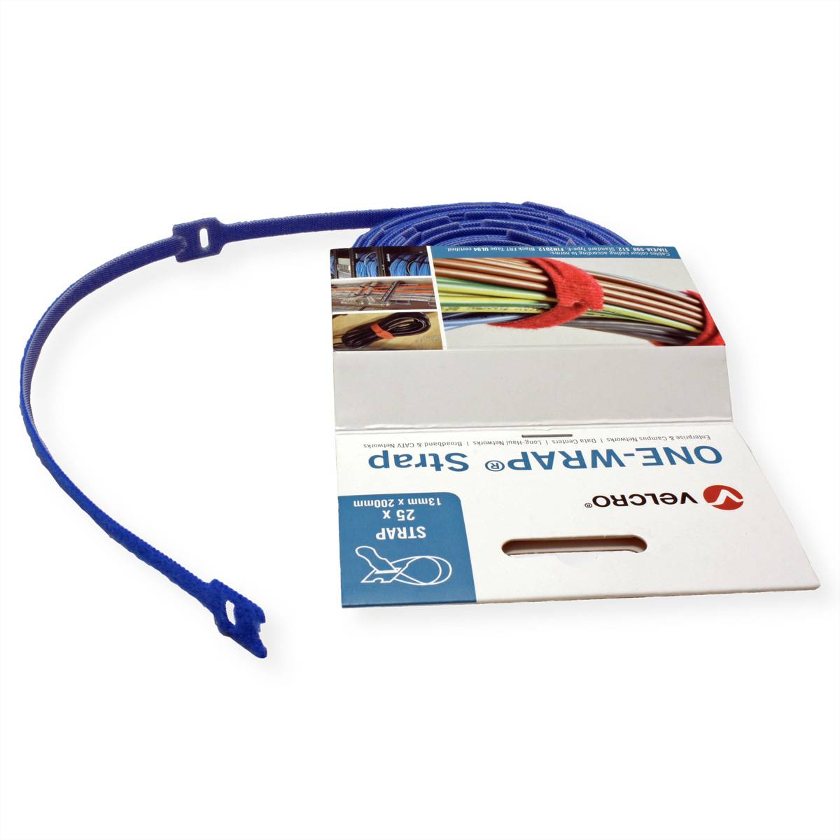 VELCRO® One Wrap® Strap 13mm x 200mm, 25 Stück, blau