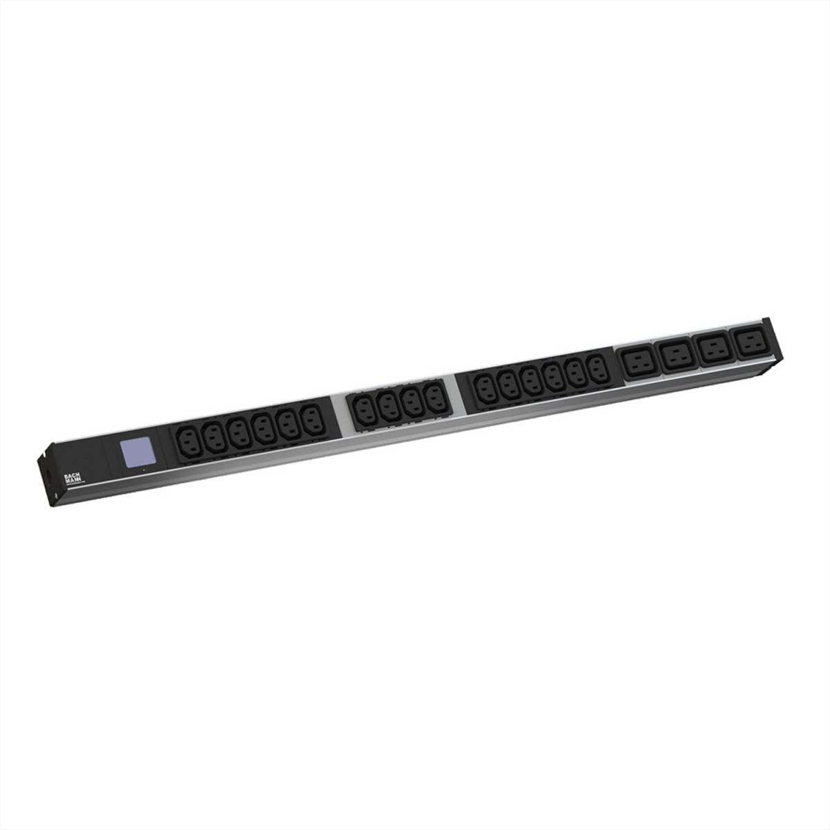 BACHMANN BN0500 Local Metered 19"ALU 1HE 6xC13 2xC19, L:3m SPD 3G2,5mm² CEE16A