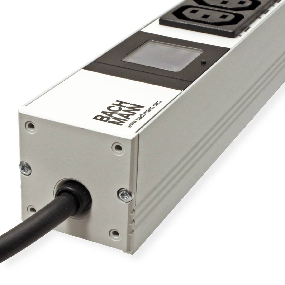 BACHMANN BN0500 Local Metered 19"ALU 1HE 6xC13 2xC19, L:3m SPD 3G2,5mm² CEE16A