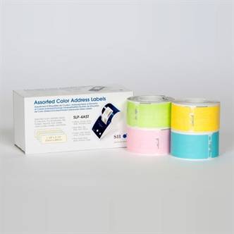 Seiko Instruments SLP-4AST - Blau, Gelb, grün, pink - 28 x 89 mm 520 Etikett(en) (4 Rolle(n)
