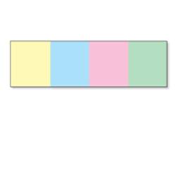 Seiko Instruments SLP-4AST - Blau, Gelb, grün, pink - 28 x 89 mm 520 Etikett(en) (4 Rolle(n)