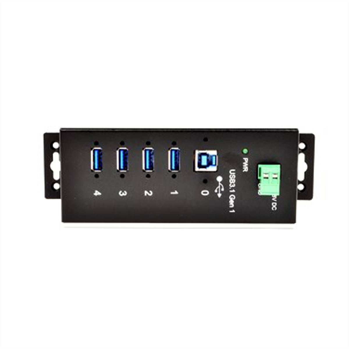 EXSYS EX-1185HMVS-WT USB3.0 Metall Hub 4 Ports Din Rail Temperaturber. -40°C bis 85°C