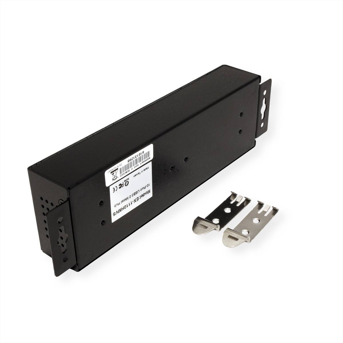 EXSYS EX-1110HMVS 10 Port USB 3.2 Gen1 HUB 15KV ESD Surge Protection Metallgehäuse