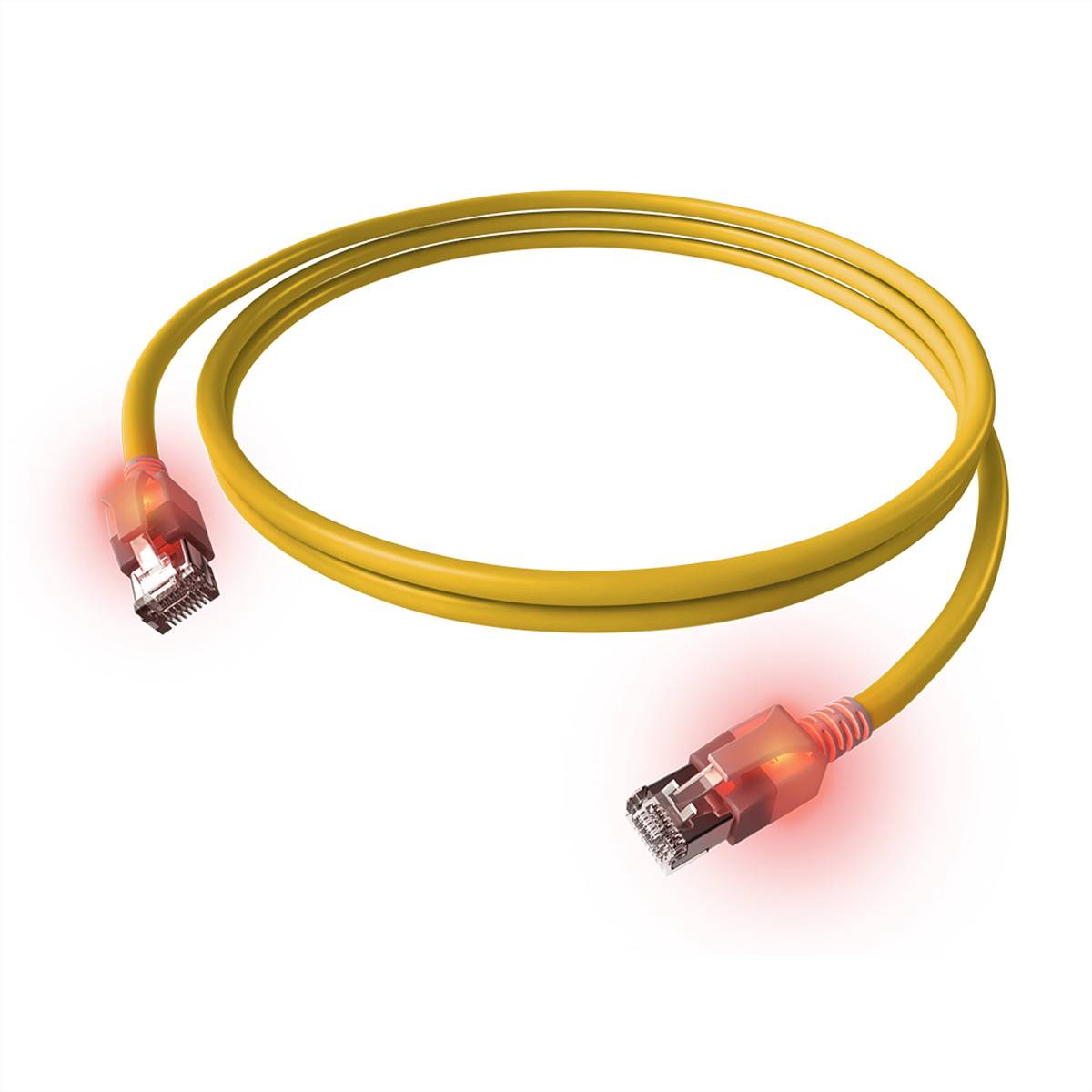 EASYLAN - ZVK CS1OYADAD0010 KupferPatchkabel Kat6A LED Kat 6a gesch.gelb 1 - Kabel - Netzwerk