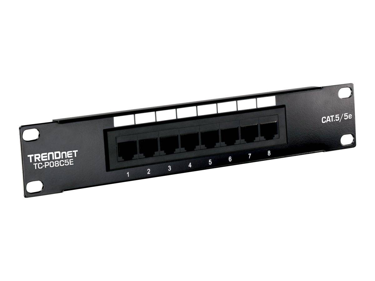 TRENDnet - Patch Panel - RJ-45 X 8 - 25.4 cm (10")