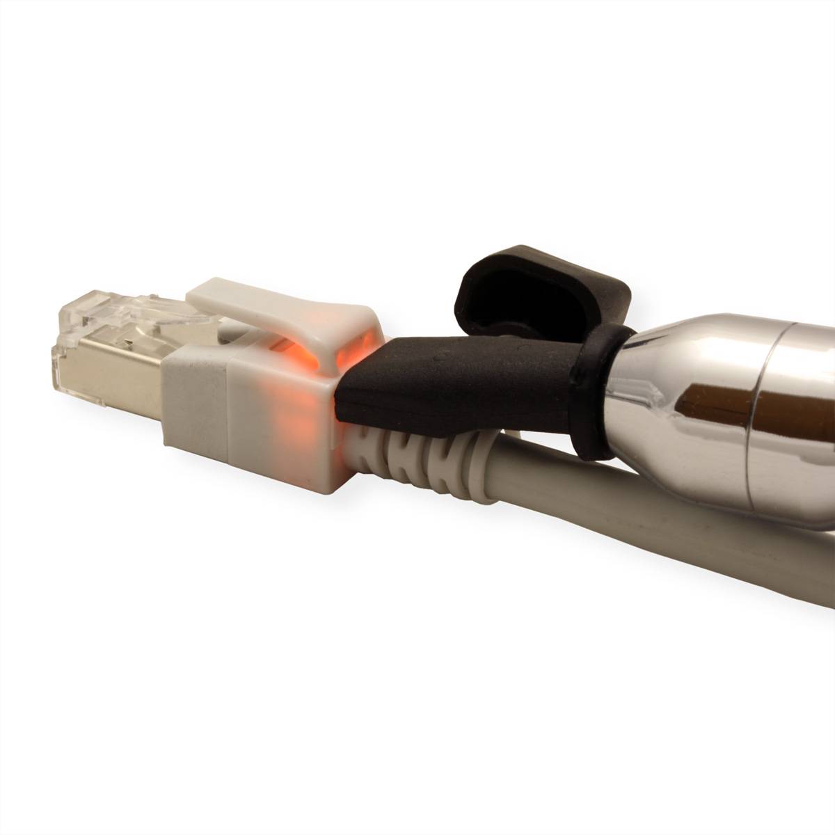 saCon Patchkabel Kat.6 (Class E) S/FTP, LSOH, grau, 0,5 m