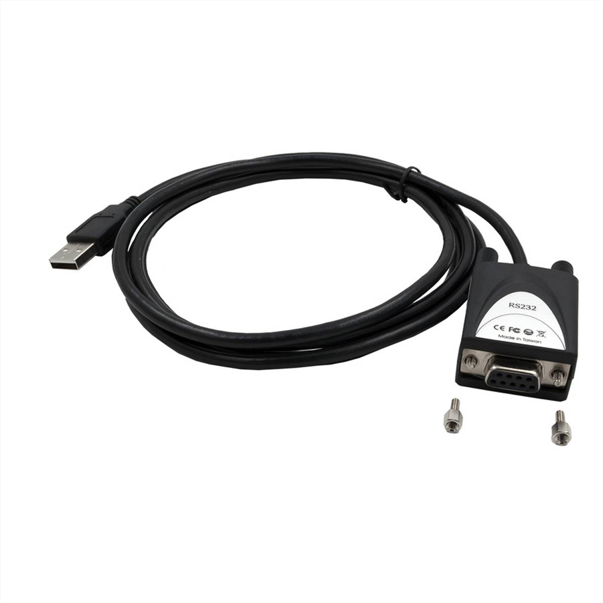 EXSYS EX-1311-2F USB 2.0 zu 1x Seriell RS-232, 1.8 Meter Kabel mit 9 Pin Buchse LED Anzeige