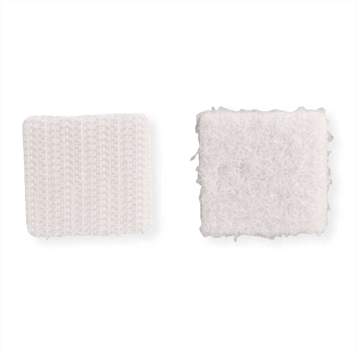 VELCRO® Klettquadrate Selbstklebend, Haken & Flausch 25mm x 25mm x 24 sets Weiß