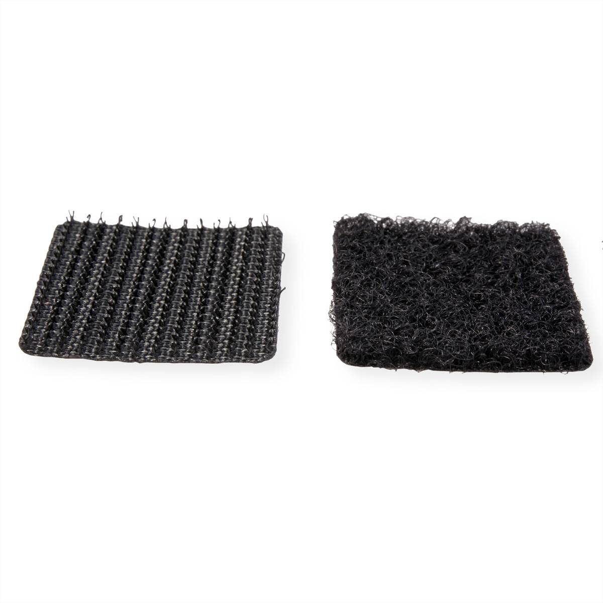 VELCRO® Klettquadrate Selbstklebend, Haken & Flausch 25mm x 25mm x 24 sets Schwarz