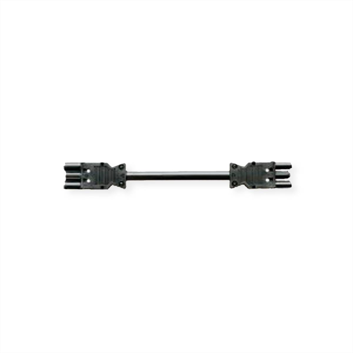 BACHMANN Geräteverlängerung GST18-3 Stecker/Kupplung, schwarz, 0,5 m