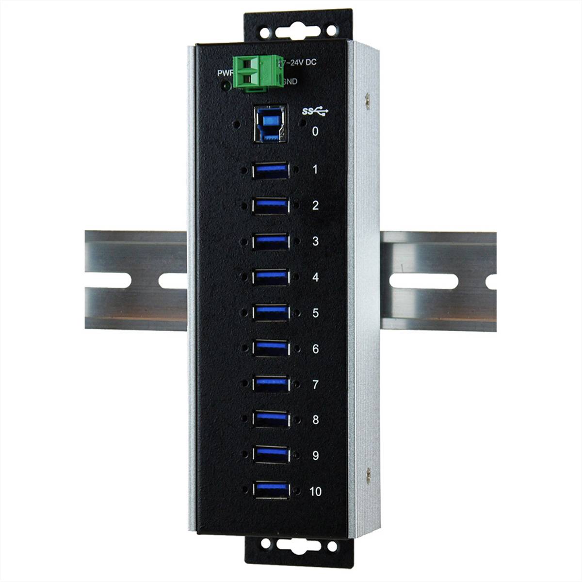 Exsys EX-1110HMVS-WT - Hub - 10 x USB 3.1 Gen 1