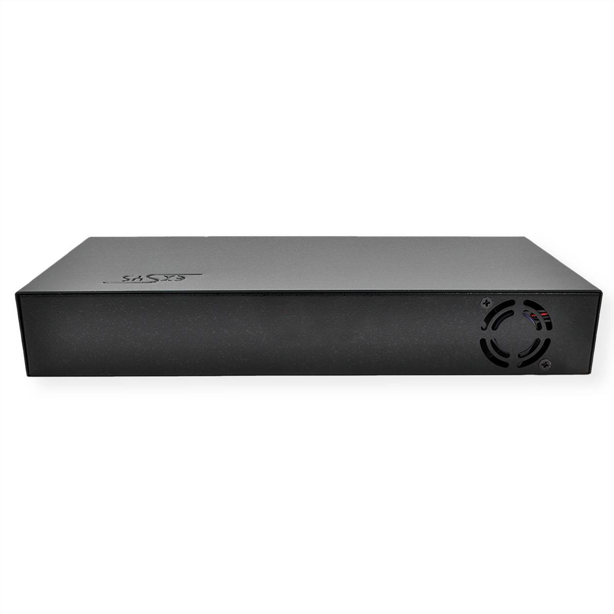 EXSYS EX-1116HMVS 16 Port USB 3.2 Gen1 HUB inkl. Din-Rail Kit Surge Protection