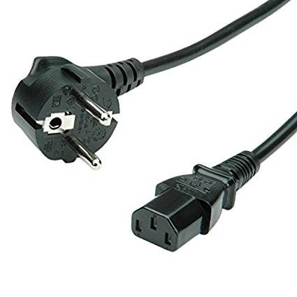 Bachmann - Stromkabel - CEE 7/4 nach unten abgewinkelt zu power IEC 60320 C13