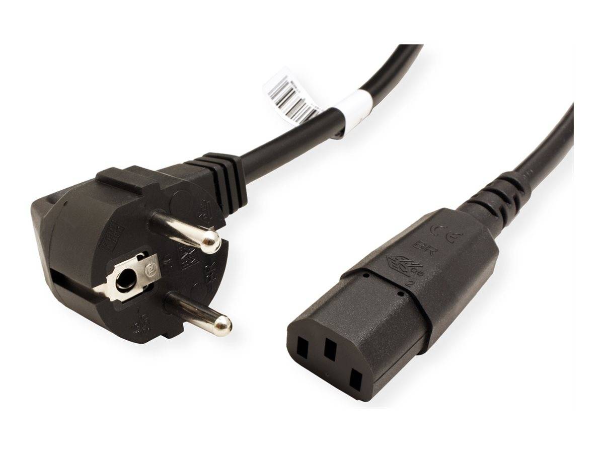 Bachmann - Stromkabel - CEE 7/4 nach unten abgewinkelt zu power IEC 60320 C13