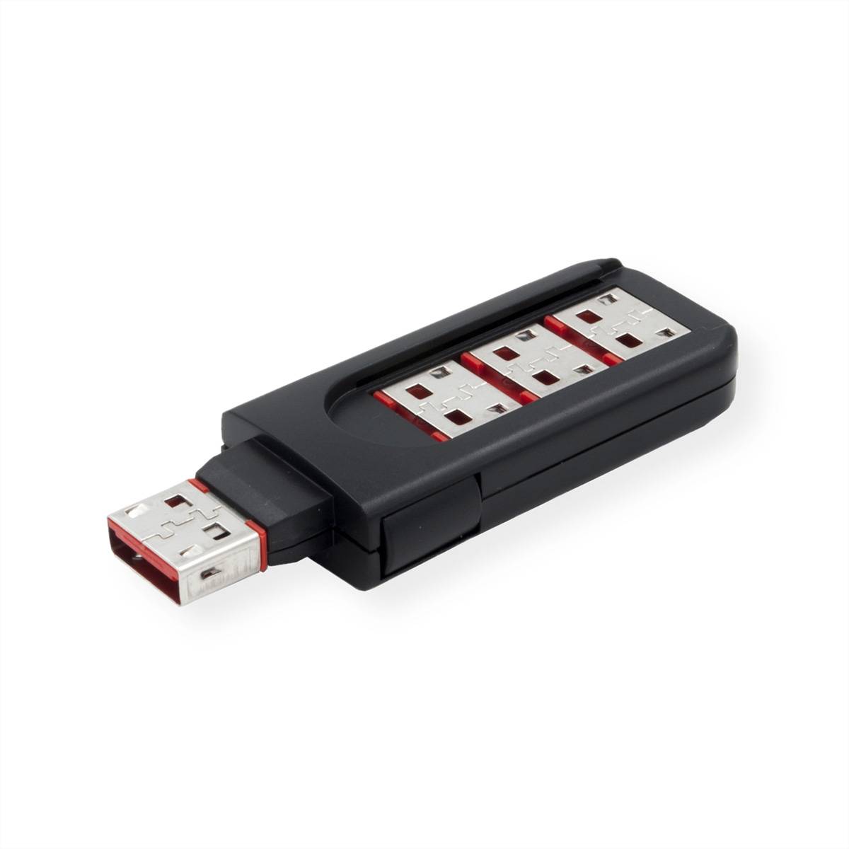 EXSYS EX-1114-R, 4x USB Schloss, 1x Schlüssel
