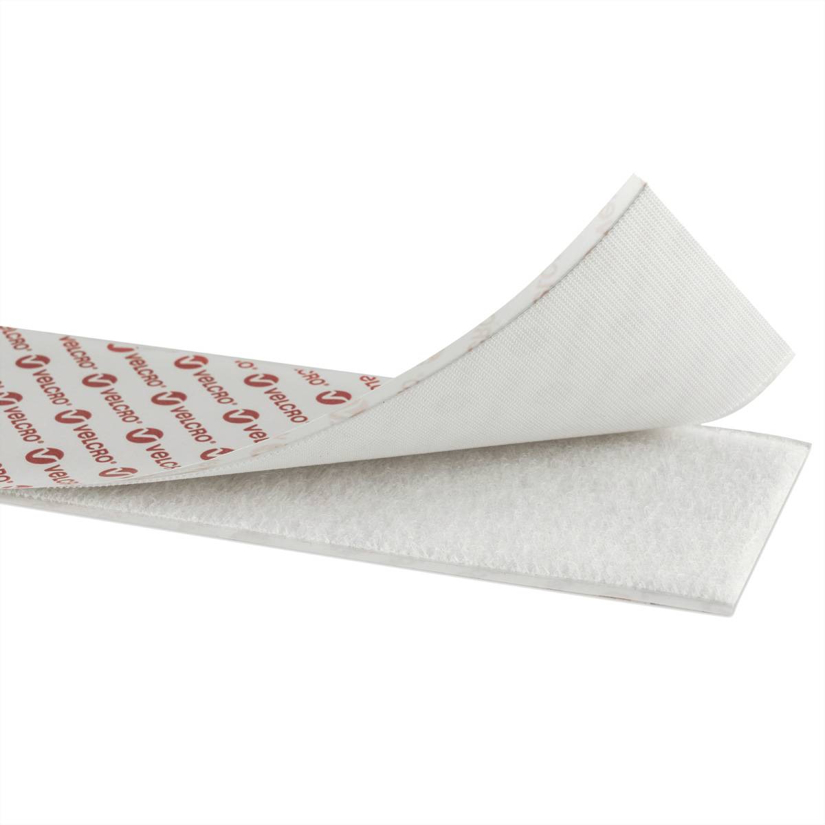 VELCRO® Extra Thin Fastener 25m Hakenband 25m Flauschband, Haken & Flausch 20mm weiß