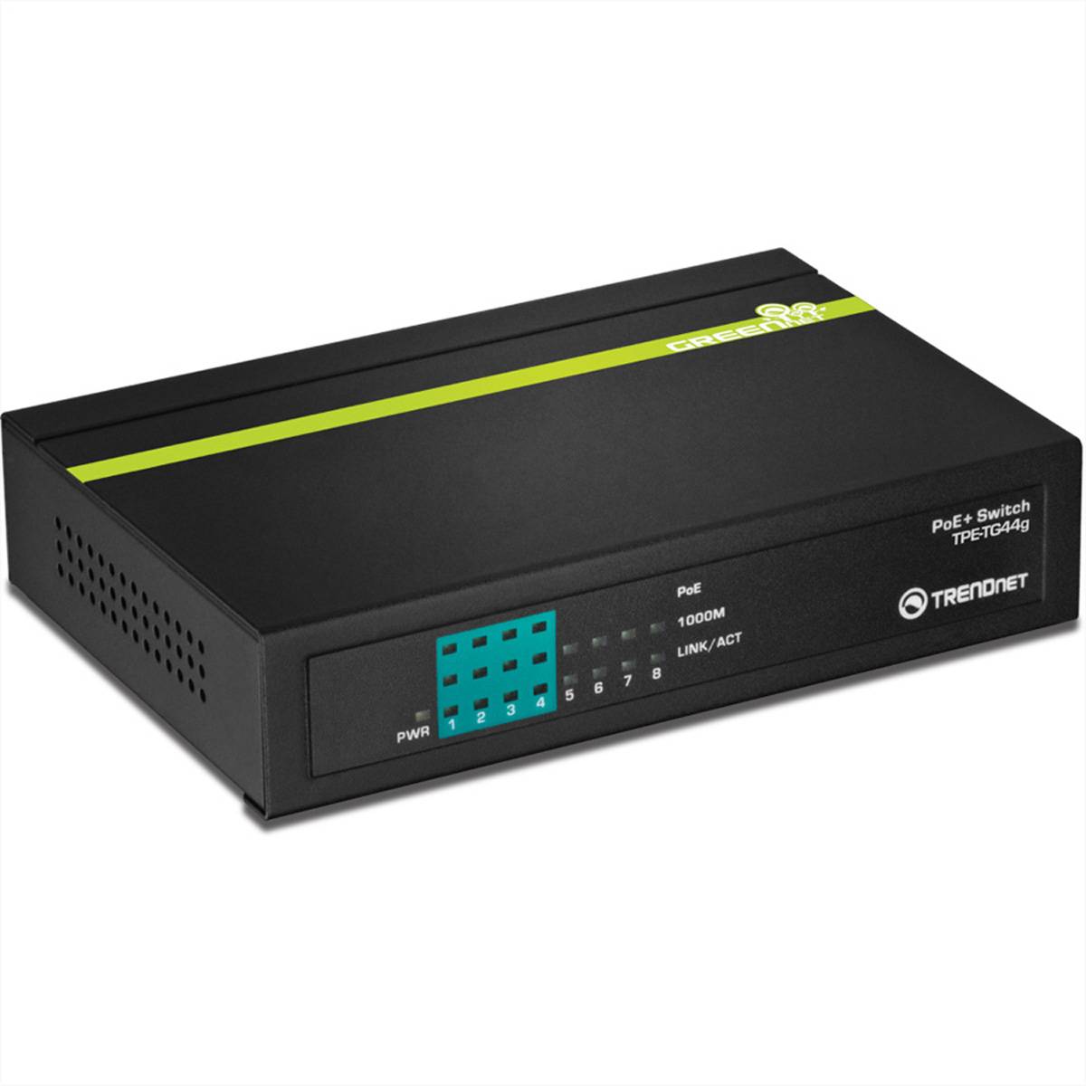 TRENDnet TPE-TG44g 8-Port PoE Switch GREENnet Gigabit 4 PoE, 4 Non-PoE