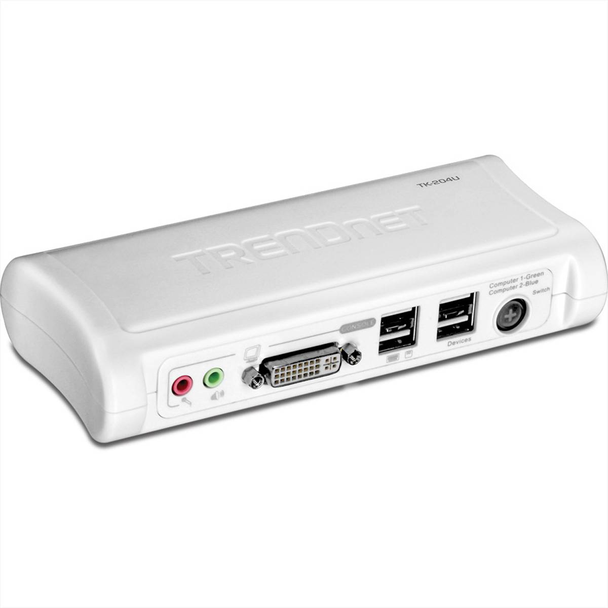 TRENDnet TK-204UK KVM Switch 2-Port DVI USB mit Audio Kit