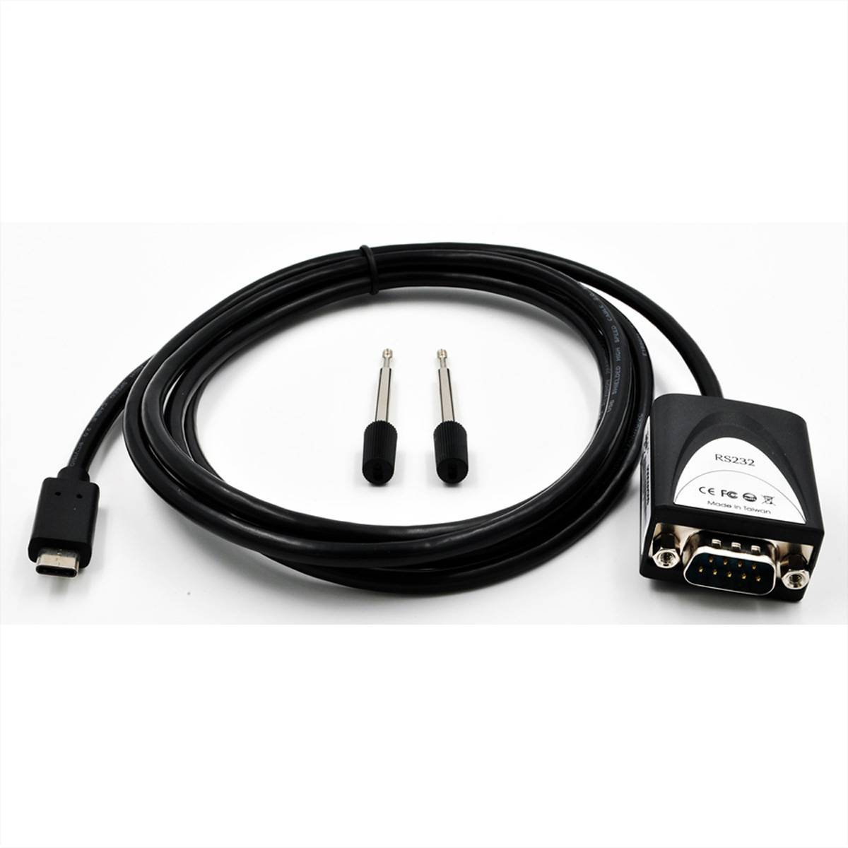 EXSYS EX-2311-2 USB 2.0 C - Stecker zu 1 x Seriell RS-232 1.8 Meter Kabel mit 9 Pin Stecker LED Anzeige