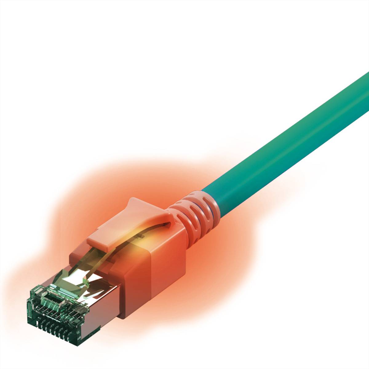 saCon S/FTP Patchkabel Kat.6A (Class EA), LSOH, türkis, 10 m