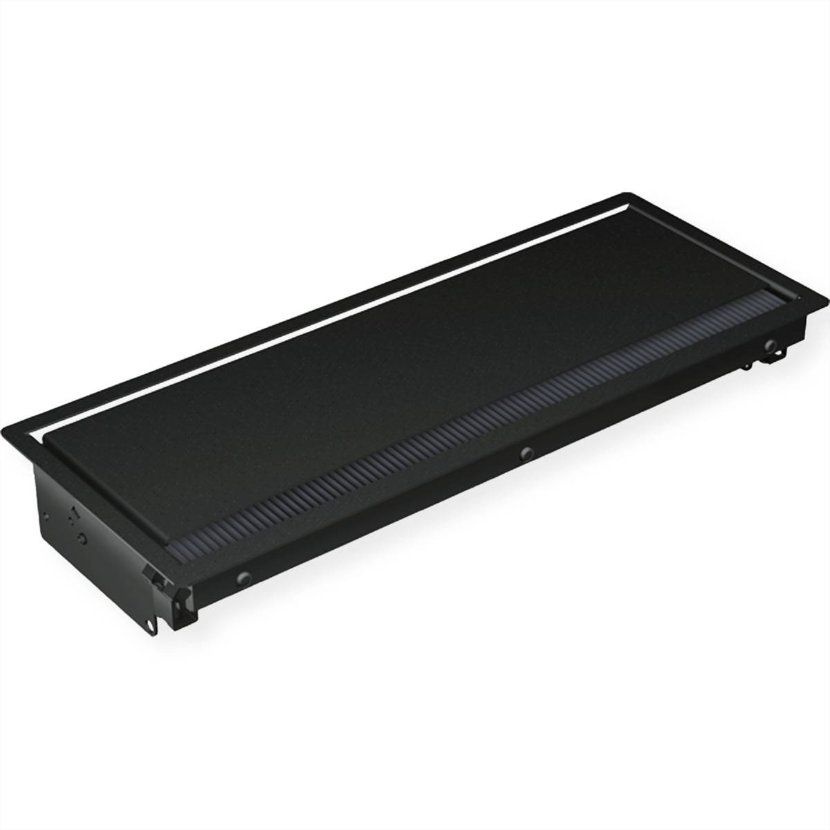 BACHMANN CONI Einbaurahmen 4-fach, schwarz RAL9005 lackiert