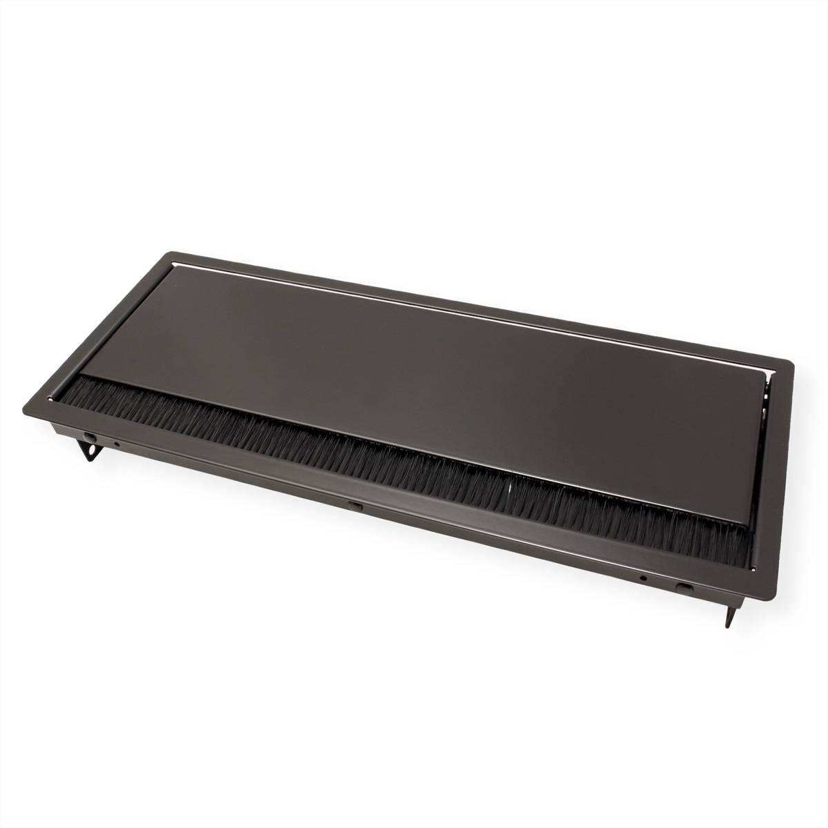 BACHMANN CONI Einbaurahmen 4-fach, schwarz RAL9005 lackiert