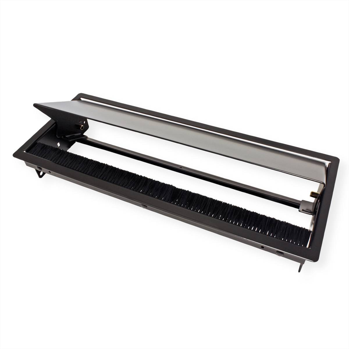 BACHMANN CONI Einbaurahmen 4-fach, schwarz RAL9005 lackiert