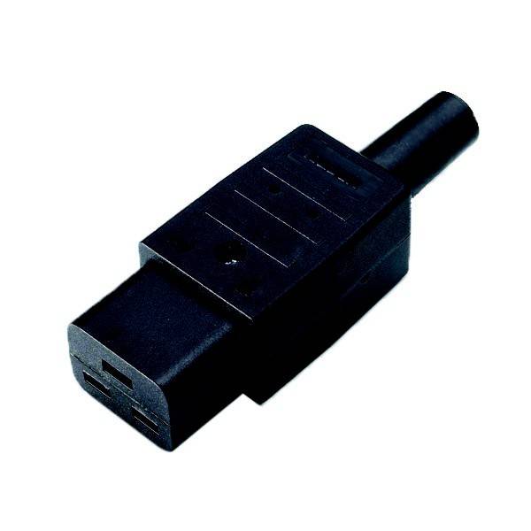 Bachmann 915.174 Kaltgeräte-Steckverbinder Stecker Gesamtpolzahl: 2 16A Schwarz 1St.