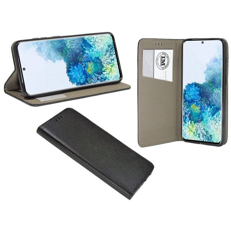 Buch Tasche "Smart" für Samsung Galaxy S20 G980F Handy Hülle Etui Brieftasche Schutzhülle mit Standfunktion, Kartenfach Schwarz