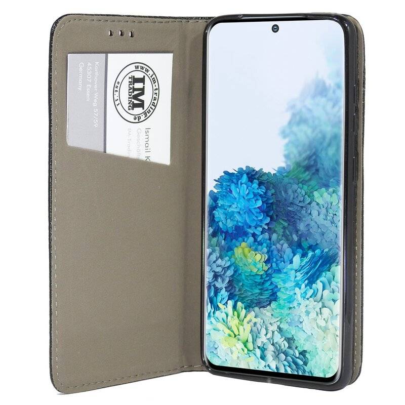 Buch Tasche "Smart" für Samsung Galaxy S20 G980F Handy Hülle Etui Brieftasche Schutzhülle mit Standfunktion, Kartenfach Schwarz