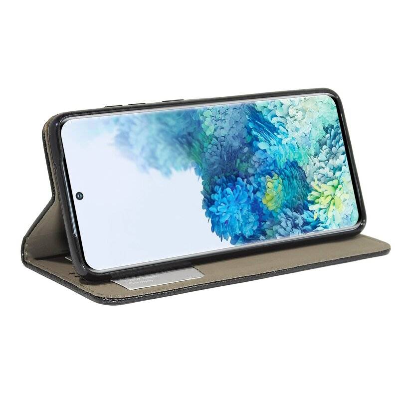 Buch Tasche "Smart" für Samsung Galaxy S20 G980F Handy Hülle Etui Brieftasche Schutzhülle mit Standfunktion, Kartenfach Schwarz