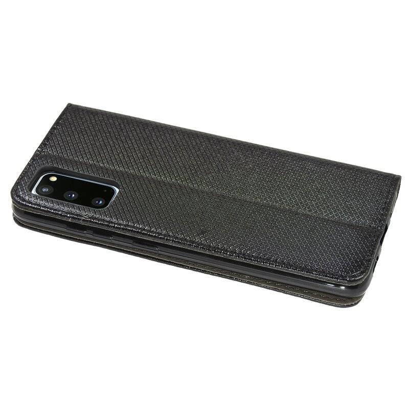 Buch Tasche "Smart" für Samsung Galaxy S20 G980F Handy Hülle Etui Brieftasche Schutzhülle mit Standfunktion, Kartenfach Schwarz