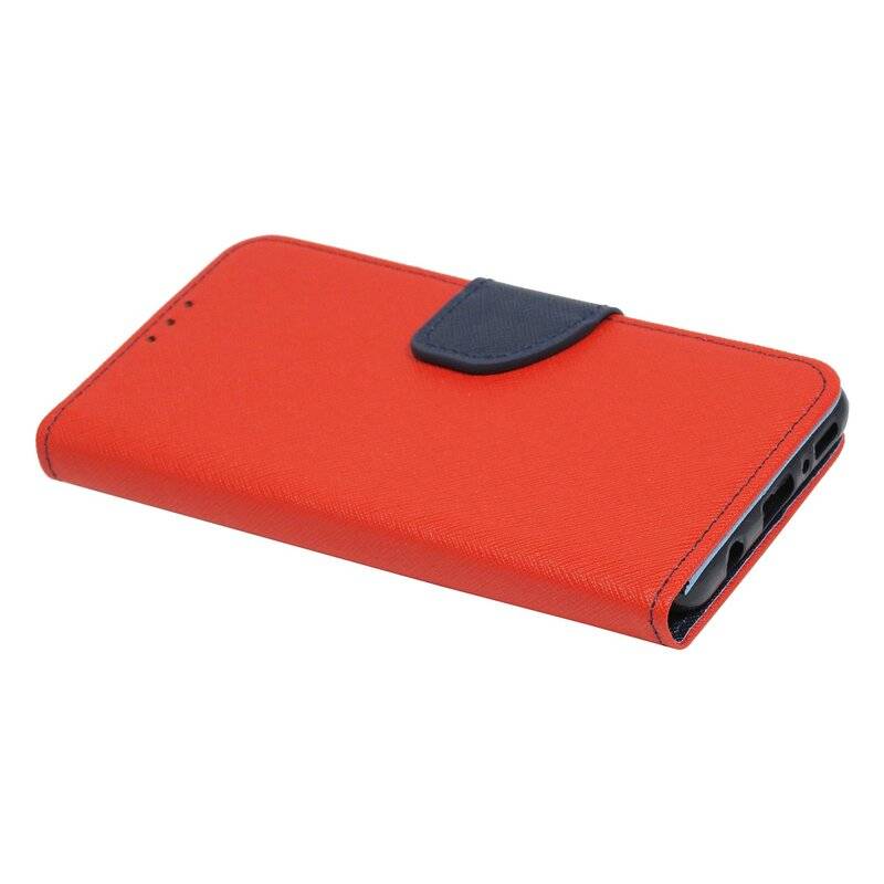 Buch Tasche "Fancy" für Samsung Galaxy A41 A415F Handy Hülle Etui Brieftasche Schutzhülle mit Standfunktion, Kartenfach Rot-Blau