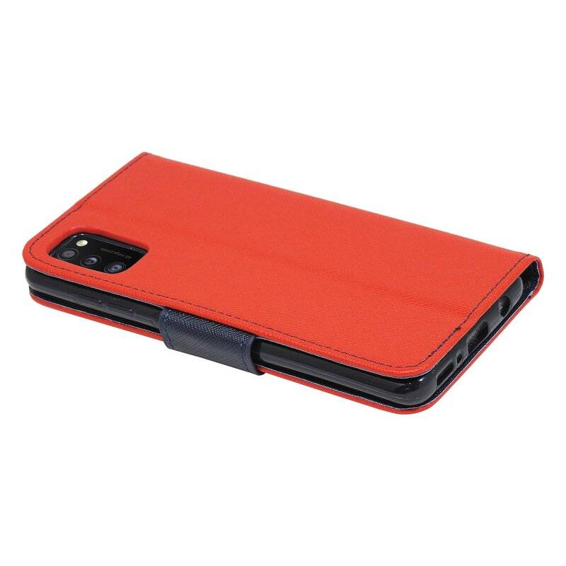 Buch Tasche "Fancy" für Samsung Galaxy A41 A415F Handy Hülle Etui Brieftasche Schutzhülle mit Standfunktion, Kartenfach Rot-Blau