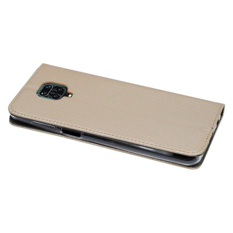 Buch Tasche "Smart" für XIAOMI REDMI NOTE 9 PRO MAX Handy Hülle Etui Brieftasche Schutzhülle mit Standfunktion, Kartenfach Gold