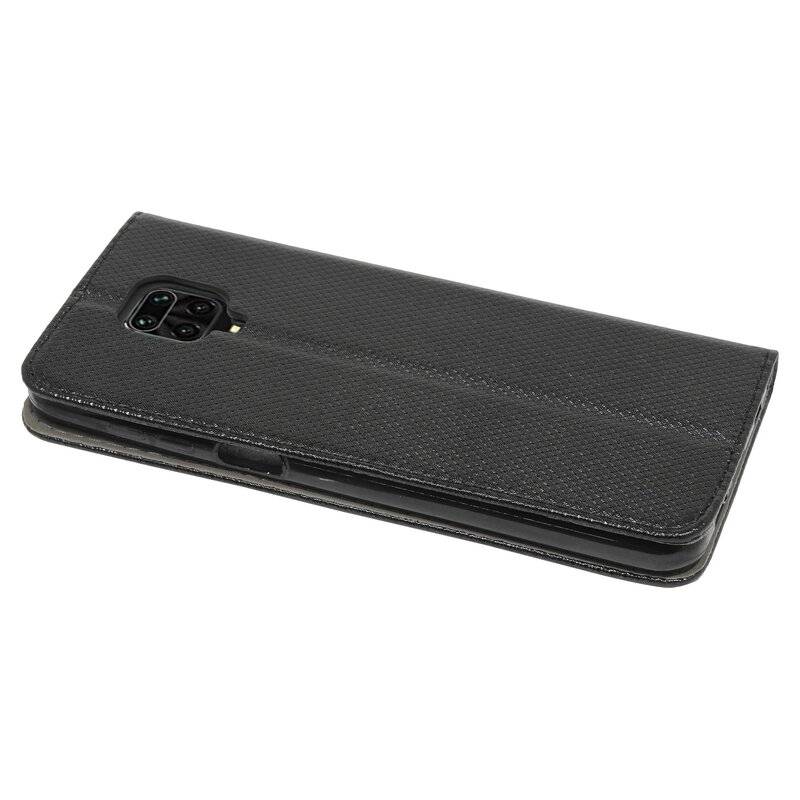 Buch Tasche "Smart" für XIAOMI REDMI NOTE 9S Handy Hülle Etui Brieftasche Schutzhülle mit Standfunktion, Kartenfach Schwarz
