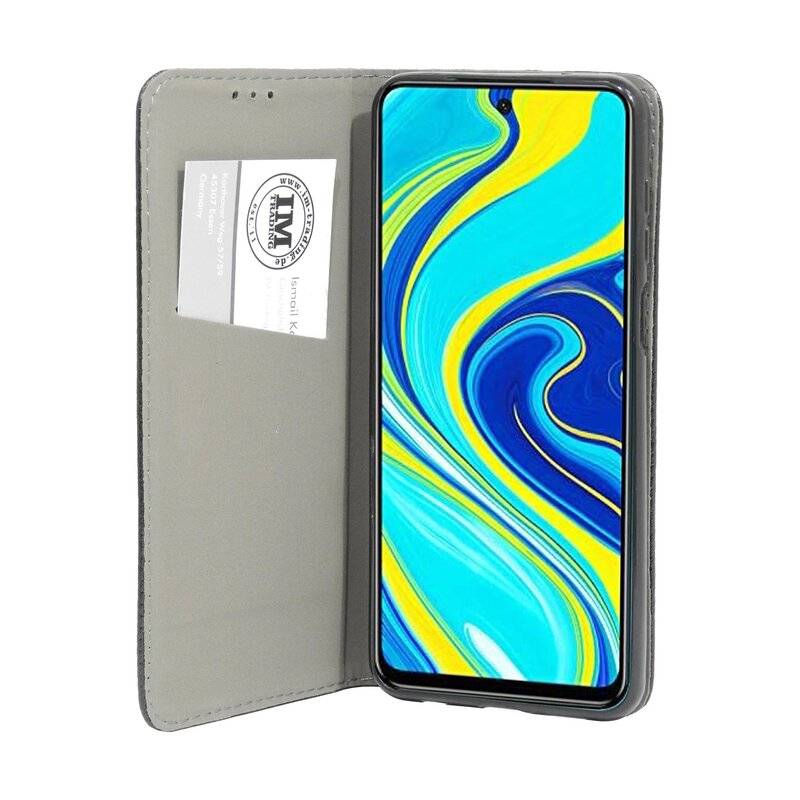 Buch Tasche "Smart" für XIAOMI REDMI NOTE 9S Handy Hülle Etui Brieftasche Schutzhülle mit Standfunktion, Kartenfach Schwarz
