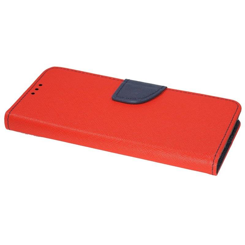Buch Tasche "Fancy" für HUAWEI MATE 30 PRO Handy Hülle Etui Brieftasche Schutzhülle mit Standfunktion, Kartenfach Rot-Blau