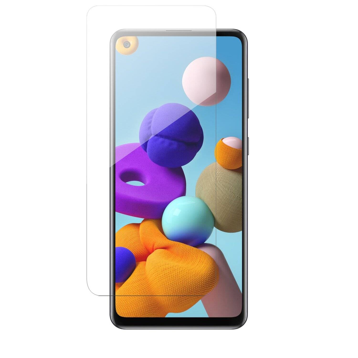 3X Schutz Schutz Glas 9H Tempered Glass Display Schutz Folie Display Glas Screen Protector für Samsung Galaxy A21s A217F
